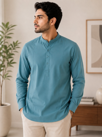 History Azure Classic Kurta